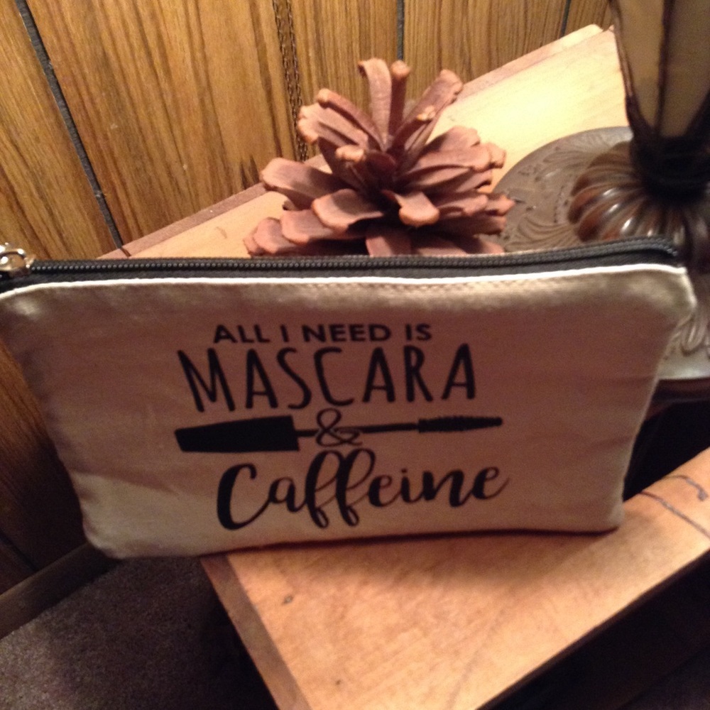 💄LAST ONE! Mascara & Caffeine Canvas Makeup Bag - Picture 3 of 3